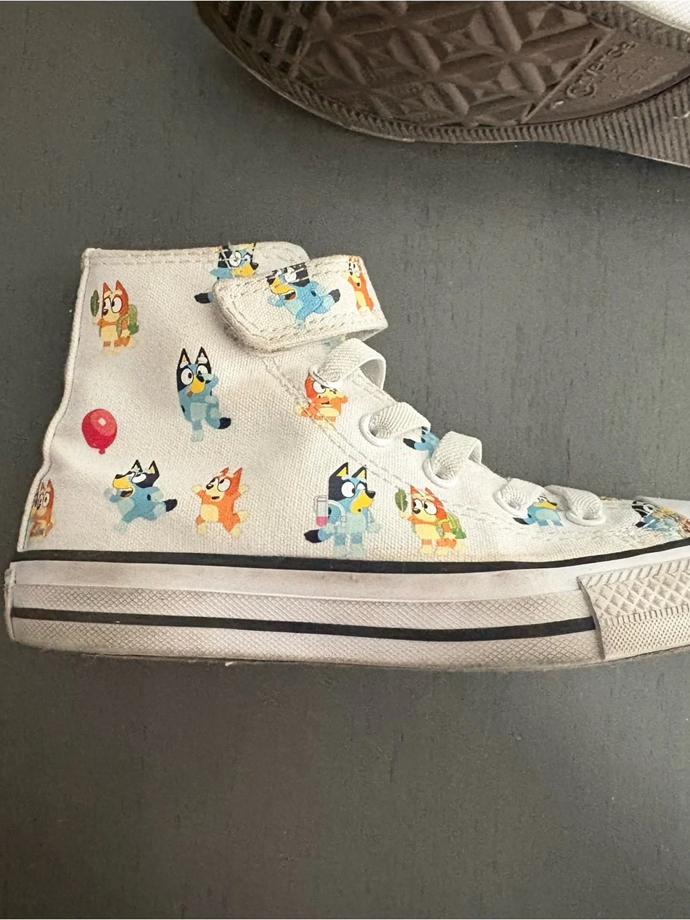 Converse Kids White High-Top Sneakers with Multicolor Character Print